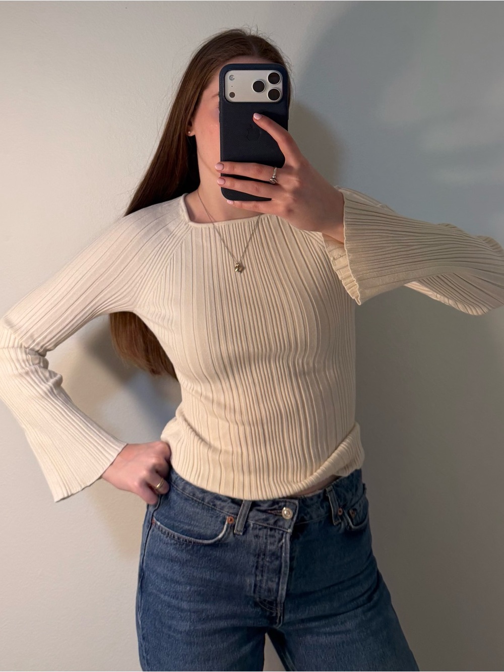 Banana Republic Cream Cece Long Sleeve
Ribbed Top - Picture 2 of 6
